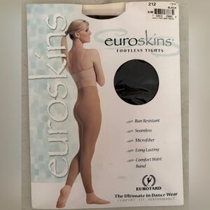 EuroSkins Footless Tights - Black 212 S/M